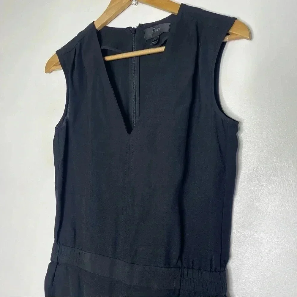 J.Crew Drapey Oxford Black Jumpsuit Size 0